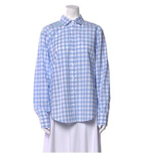 NWT Hill House James Shirt, Plaid Print Long Sleeve Button-Up Top, XS